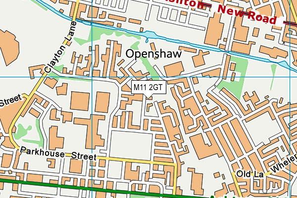 M11 2GT map - OS VectorMap District (Ordnance Survey)