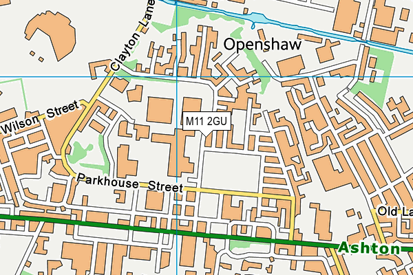 M11 2GU map - OS VectorMap District (Ordnance Survey)