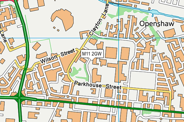 M11 2GW map - OS VectorMap District (Ordnance Survey)