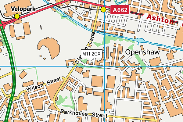 M11 2GX map - OS VectorMap District (Ordnance Survey)