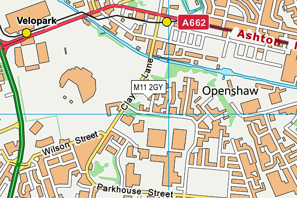 M11 2GY map - OS VectorMap District (Ordnance Survey)