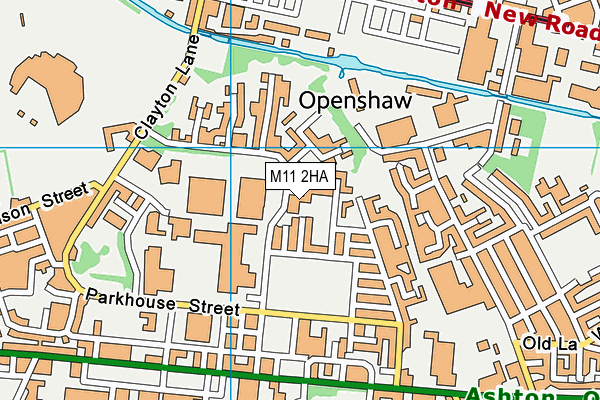 M11 2HA map - OS VectorMap District (Ordnance Survey)