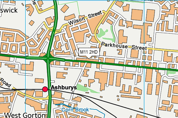 M11 2HD map - OS VectorMap District (Ordnance Survey)