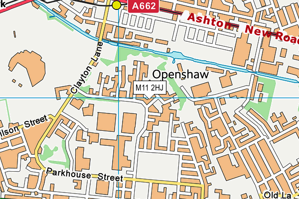 M11 2HJ map - OS VectorMap District (Ordnance Survey)