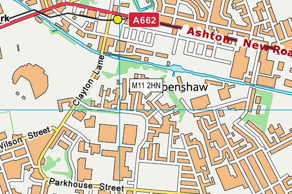 M11 2HN map - OS VectorMap District (Ordnance Survey)