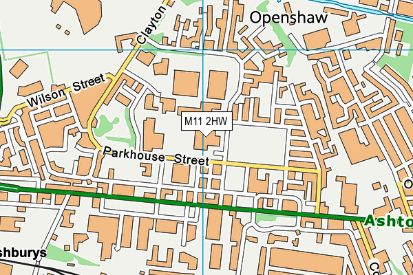 M11 2HW map - OS VectorMap District (Ordnance Survey)