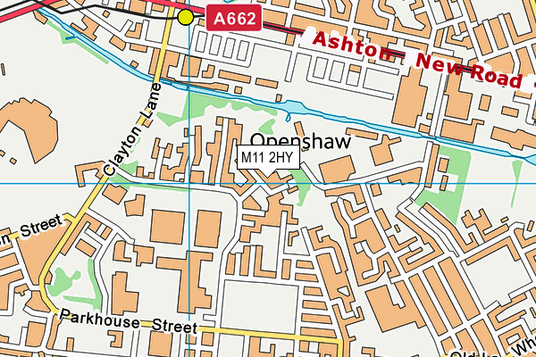 M11 2HY map - OS VectorMap District (Ordnance Survey)