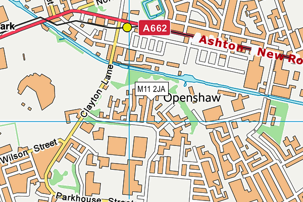 M11 2JA map - OS VectorMap District (Ordnance Survey)