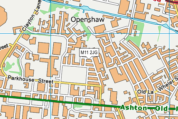 M11 2JG map - OS VectorMap District (Ordnance Survey)