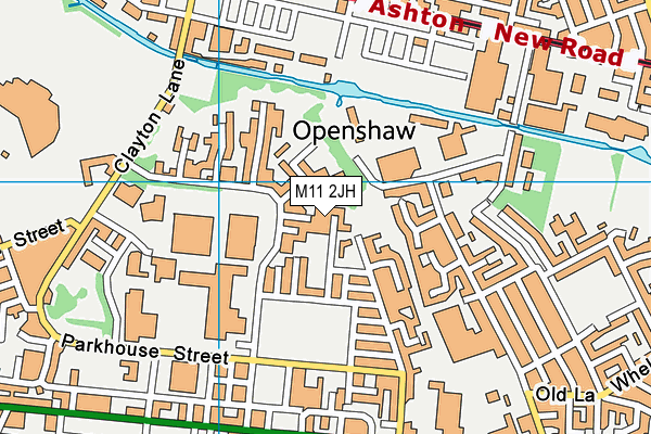 M11 2JH map - OS VectorMap District (Ordnance Survey)
