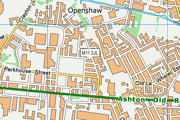 M11 2JL map - OS VectorMap District (Ordnance Survey)
