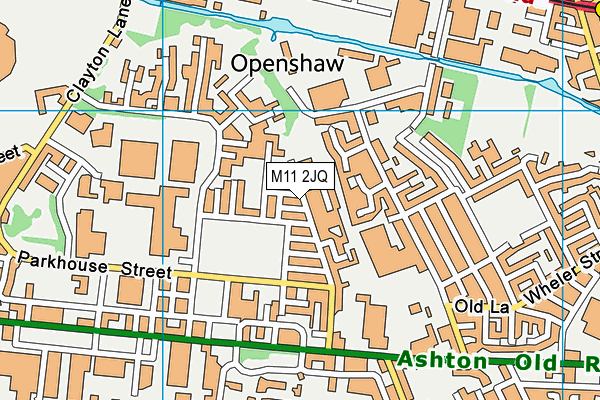 M11 2JQ map - OS VectorMap District (Ordnance Survey)