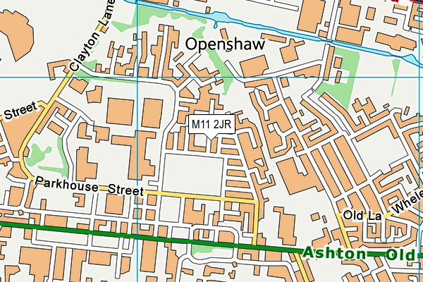 M11 2JR map - OS VectorMap District (Ordnance Survey)