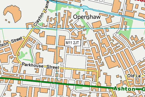 M11 2JT map - OS VectorMap District (Ordnance Survey)