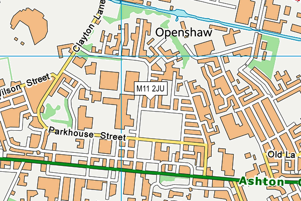 M11 2JU map - OS VectorMap District (Ordnance Survey)