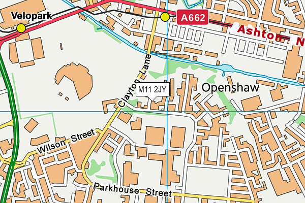 M11 2JY map - OS VectorMap District (Ordnance Survey)