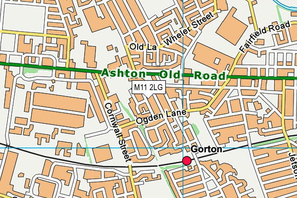 M11 2LG map - OS VectorMap District (Ordnance Survey)