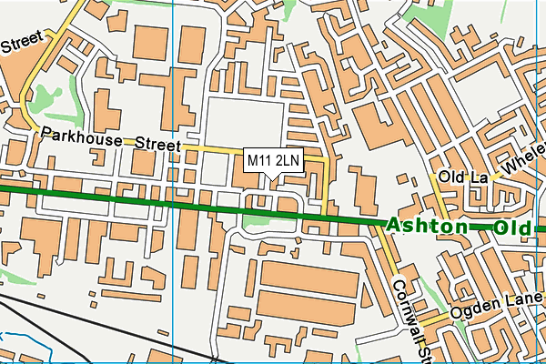 M11 2LN map - OS VectorMap District (Ordnance Survey)