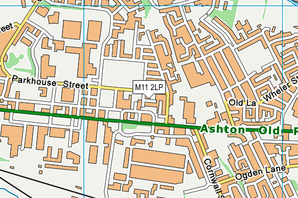 M11 2LP map - OS VectorMap District (Ordnance Survey)