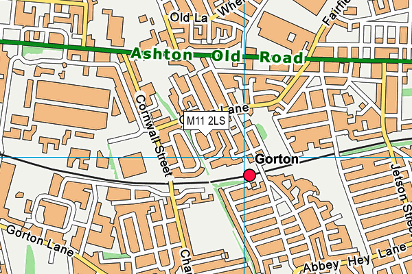 M11 2LS map - OS VectorMap District (Ordnance Survey)