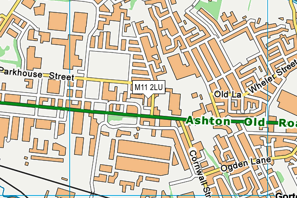 M11 2LU map - OS VectorMap District (Ordnance Survey)