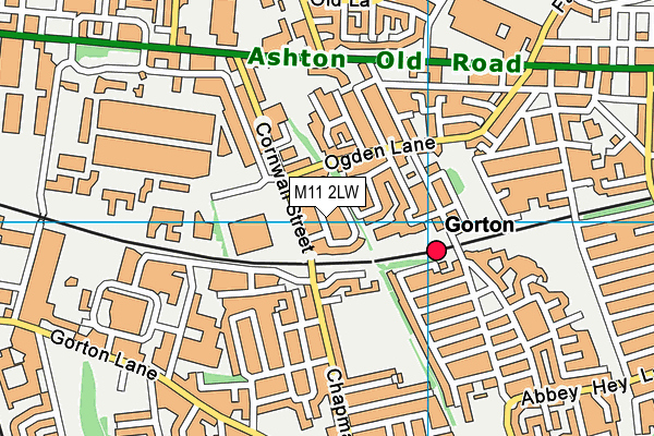 M11 2LW map - OS VectorMap District (Ordnance Survey)