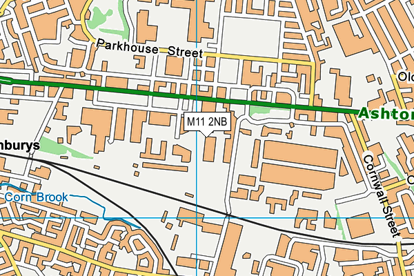 M11 2NB map - OS VectorMap District (Ordnance Survey)