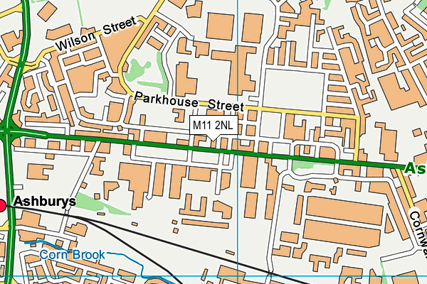 M11 2NL map - OS VectorMap District (Ordnance Survey)