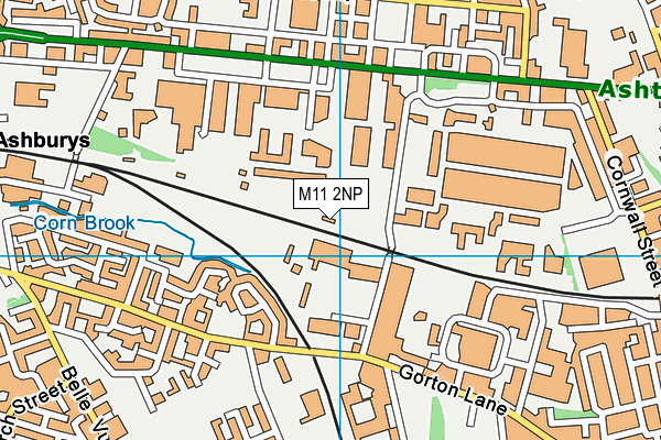 M11 2NP map - OS VectorMap District (Ordnance Survey)