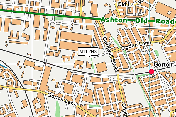 M11 2NS map - OS VectorMap District (Ordnance Survey)