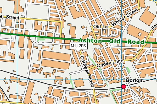 M11 2PS map - OS VectorMap District (Ordnance Survey)