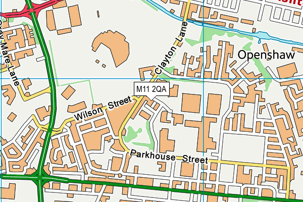 M11 2QA map - OS VectorMap District (Ordnance Survey)