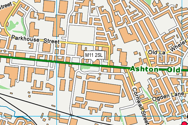 M11 2SL map - OS VectorMap District (Ordnance Survey)