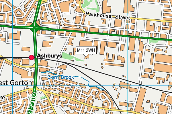 The Manchester College (Openshaw Campus) map (M11 2WH) - OS VectorMap District (Ordnance Survey)