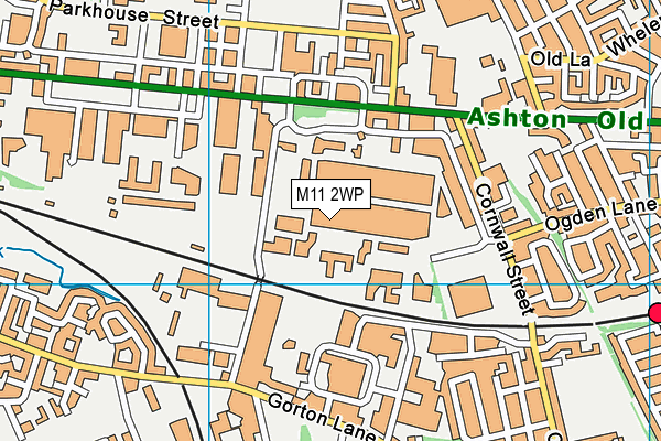 M11 2WP map - OS VectorMap District (Ordnance Survey)