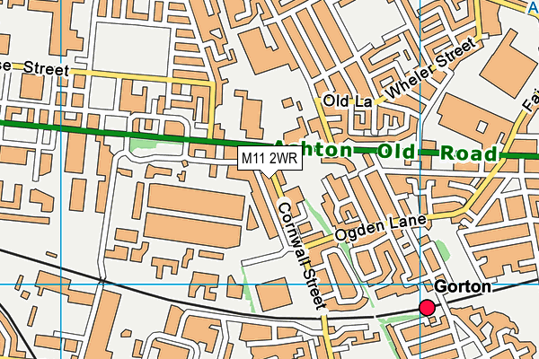 M11 2WR map - OS VectorMap District (Ordnance Survey)