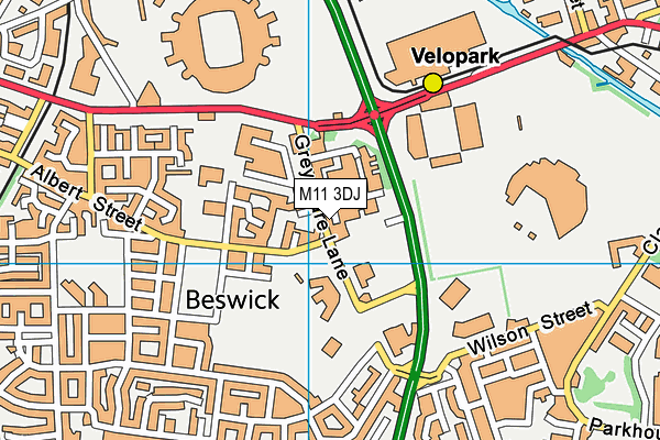 M11 3DJ map - OS VectorMap District (Ordnance Survey)