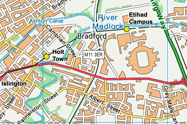 M11 3ER map - OS VectorMap District (Ordnance Survey)