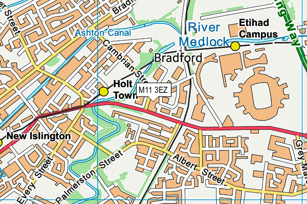 M11 3EZ map - OS VectorMap District (Ordnance Survey)