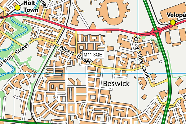 M11 3QE map - OS VectorMap District (Ordnance Survey)