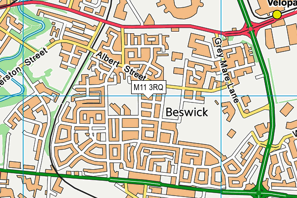 M11 3RQ map - OS VectorMap District (Ordnance Survey)