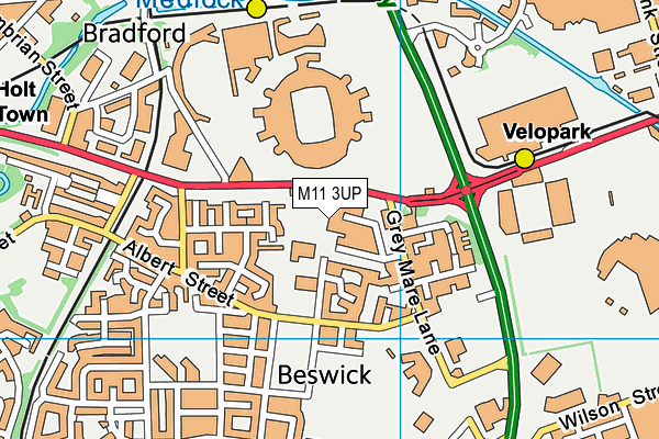 M11 3UP map - OS VectorMap District (Ordnance Survey)