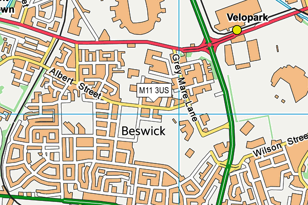 M11 3US map - OS VectorMap District (Ordnance Survey)