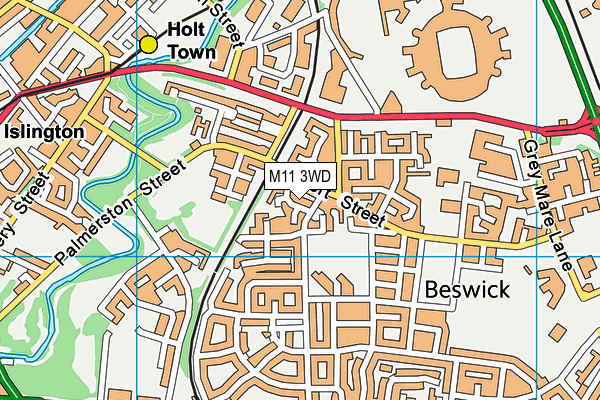 M11 3WD map - OS VectorMap District (Ordnance Survey)