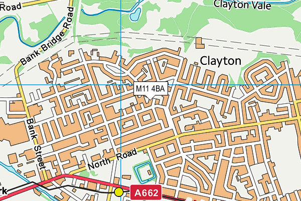 M11 4BA map - OS VectorMap District (Ordnance Survey)