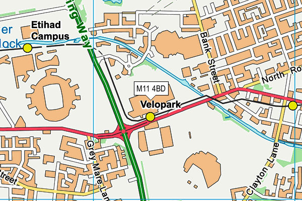 Sportcity Fitness Studio (Closed) map (M11 4BD) - OS VectorMap District (Ordnance Survey)