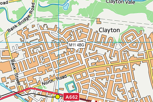 M11 4BG map - OS VectorMap District (Ordnance Survey)