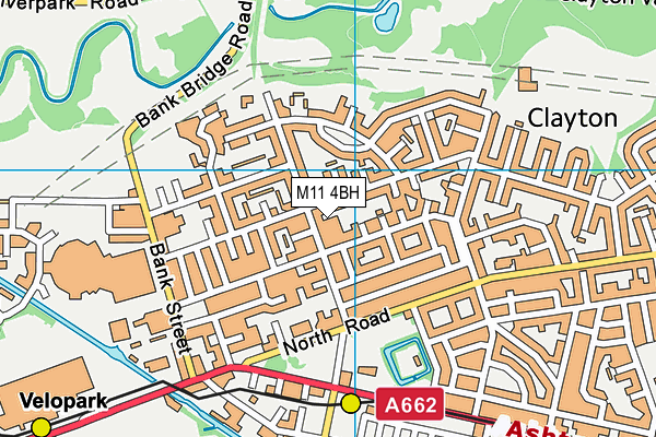 M11 4BH map - OS VectorMap District (Ordnance Survey)