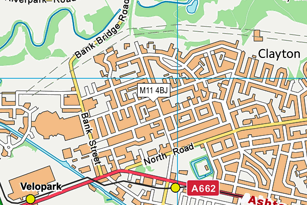 M11 4BJ map - OS VectorMap District (Ordnance Survey)