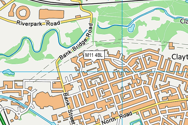 M11 4BL map - OS VectorMap District (Ordnance Survey)
